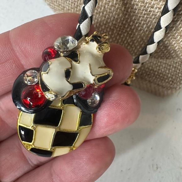 One of a Kind Handcrafted Western Christmas Bolo Tie Santa Collage Statement - Picture 2 of 5